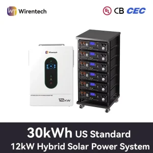 LiFePO4 Rack Battery 5.12kWh Plus 12kW Hybrid Inverter 10 Year Warranty 6000 Cycles Home Backup Use