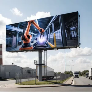 Lightweight 25kg Outdoor P6.67 LED Cabinet with Front Rear Service Fixed LED Billboard for Rooftop Building Ads
