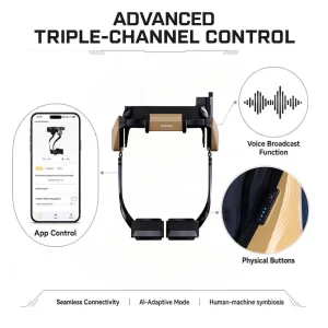 Lightweight Rechargeable Exoskeleton with Magnetic Fastening Design Foldable & Waterproof for Outdoor Adventures