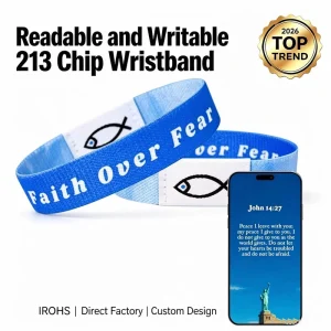 Little Fish Bible Bracelet Readable and Writable 213 Chip Wristband Polyester Heat Transfer NFC Smart Bracelet