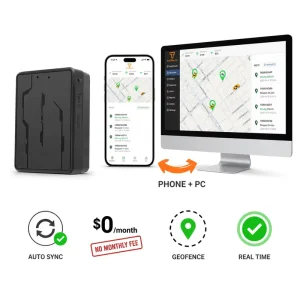 Locator Managed From Phone And Computer Tutrack Android Web Portal No Monthly Fee 4G LTE Geofence Real Time Wireless GPS Tracker