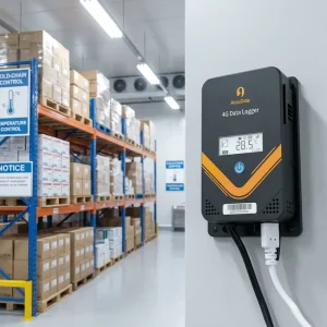 Long Distance 4G IP67 Rated Temp & Humidity Sensor Data Logger with Alarm for Industrial Warehouse Use OEM ODM