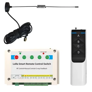Lora Long Distance Two Way Transmission Smart Remote Control Switch 2 Way Feedback Wireless Pump Controller with Rolling Code