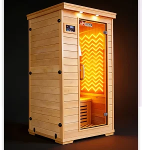 Low Magnetic Graphene Carbon Heating Panel 1-2 Person Sauna Indoor Canadian Hemlock Home Dry Saunas