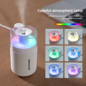 Low Noise Desktop Car Two-gear Evaporative Spraying Air Humidifier Smart Small Size Car Office 180mL Electric Air Humidifiers