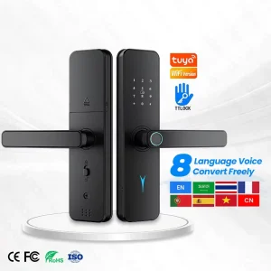 Low Price Electronic Front Door Lock Tuya Biometric Code Fingerprint App Smart Door Locks