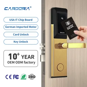 Low Price High Quality Security Electronic Card Key Smart Hotel Door Lock With RFID Management Software System