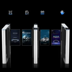 Luxury Security Access Control System 21.5 inch LCD Screen Panel Automatic Pedestrian Palm Print Face Recognition Turnstile
