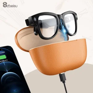 M02 Smart Glasses with Charging Case 3600mah Battery 8MP Camera Pictures Video Ai Translation Chatgpt Bt Calling Music Glasses