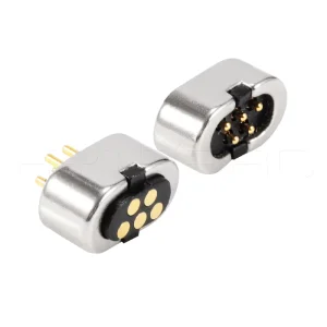 M413 Dual Row 5 Pogo Pin Magnetic Connector 2A for Data Sync and Charging Industrial Smart and Healthcare Devices