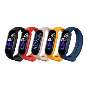 M5 Smart Bracelet Waterproof Fitness Tracker Heart Rate Blood Pressure Sleep Tracking Android Compatible Square Versatile