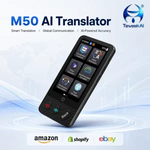 M50 Smart AI Translator Supports Spanish Arabic French Chinese 142 Languages 19 Offline Real Time Instant Voice Machine