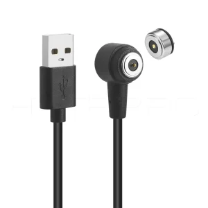 M525 Right Angle 2 Pin Circular 6A High Current Magnetic Power Cable for Portable Medical Devices and Wearable Electronics