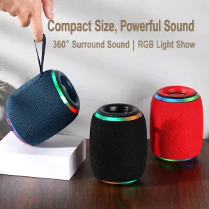 M6 Speaker RGB Color Lights Wireless Outdoor & Desktop Waterproof Portable with Handle High Power Mini Speaker