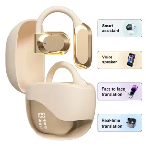 M62 Open-Ear Hook AI Translator Earphones with Sport Earhook, Bluetooth Wireless Headphones