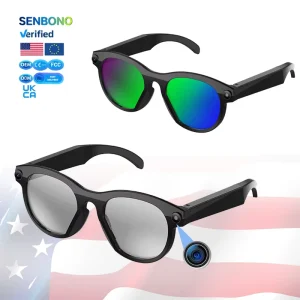 M88 AI Smart Glasses Wireless Calling Dual Camera HD Video Real time Translation IP67 Waterproof Unisex Outdoor Voice