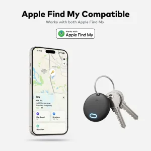 MFi Certified Dual System for Android Compatible Waterproof Slim Lightweight Plastic Smart Locator Rechargeable Battery OLED