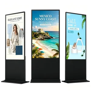MHY 43 49 55 65 Inch Floor Standing 4K UHD Touch Screen Digital Signage Kiosk with WiFi CMS for Indoor Advertising