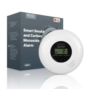 MOES Tuya Zigbee Smart Smoke Carbon Monoxide 85dB Sound Siren Alarm Sensor CO Detector Gas Leak Home Safety APP Remote Monitor