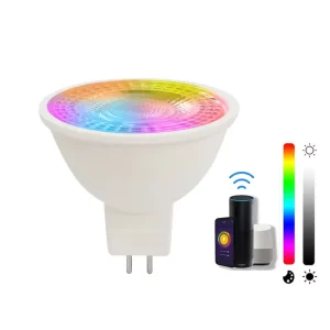MR16 Smart Spotlight RGB Multicolor Warm/Daylight 3W AC/DC 12V GU5.3 LED Wireless COB Smart Bulb