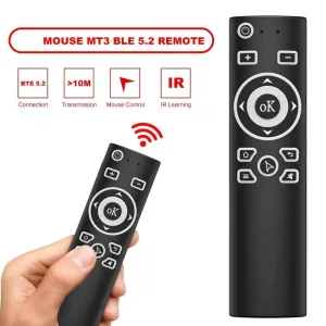 MT3 Wireless BT Smart Remote Control Support IR Learning Mouse for Tv Box smart Tv projector