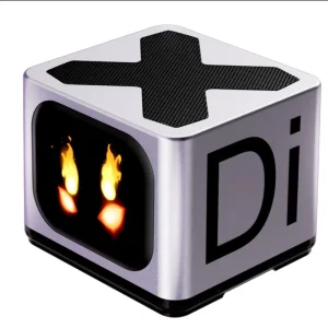 Magic Cube Mini AI Speaker Wireless with Display Screen & Call Function, for Office, Party, Camping, Home & Travel