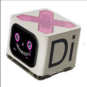 Magic Cube Wireless for Display Mini AI Speaker with Alarm & Clock Portable Plastic Design Intelligent Voice Control