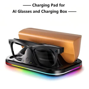 Magnetic Charging Stand for Smart AI Glasses for Charging Box for Smartphone Mini Portable 2000mAh MAX 48H Charging Case