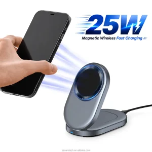 Magnetic Foldable Wireless Charging Stand Max 25W Fast Charging Dock Logo Customizable for Gift Promotion