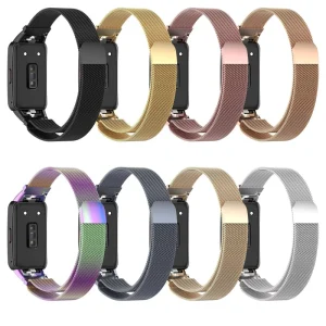 Magnetic Loop Strap for Band 7 6 Smart Wristband Replacement Bracelet for Band 6 Pro Metal Wrist Strap