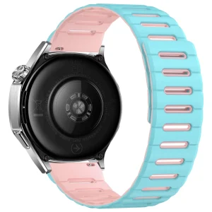 Magnetic Silicone Watch Band 20mm 22mm Flat Head Macaron Tow- Color Replacement Wrist Strap for Smart Watch