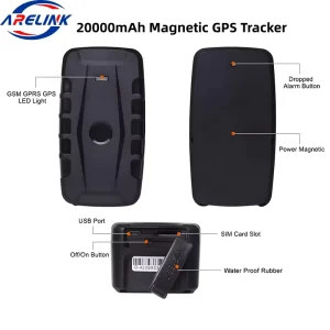 Magnetic Waterproof Car GPS Tracker Smart CA76B 20000mAh Battery Real Time Tracking Remote Vehicle 1 Year Warranty