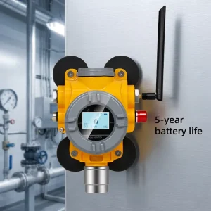 Magnetic Wireless Fixed Battery Powered Gas Concentration Monitor For Flammable Gas Sites LoRa NB 4G Gas Leak Alarm