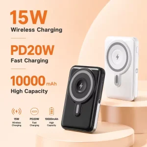 Magnetic Wireless Power Bank 10000mAh with Foldable Stand & PD20W Fast Charging for Phones OEMODM Source Factory Support