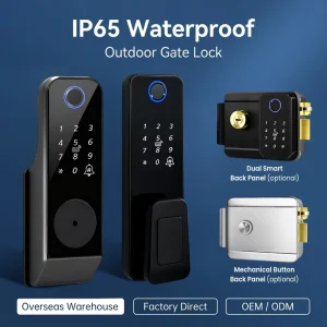 Main Door Entrance Electric Gate Smart Door Lock Work With ALEXA Google Home Electronic Rim Lock