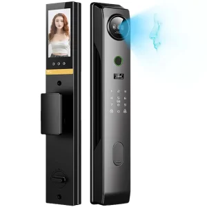 Manufacturer Price Fully Automatic Smart Door Lock Wifi Peephole Camera 3D Face Recognition Biometric Fingerprint Digital Lock