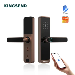 Manufacturer Price Smart Locks Tuya APP Fingerprint Recognition Card Password Electronic Digital Door Lock for Wood Door