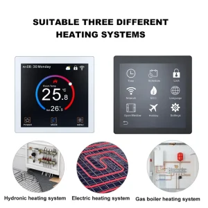 Manufacturer TFT Touch Screen WIFI Smart Home Thermostat Floor Heating Gas Boiler for Russian Polish Slovenian German
