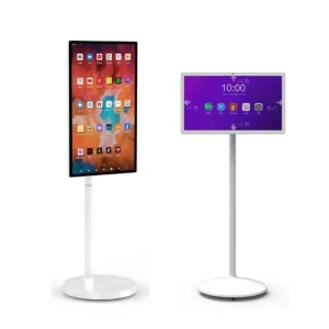 Manufacturer’s 27 Inch Smart Display LCD Mobile Android 12 Touch Screen Rotating Mobile Stand with Battery