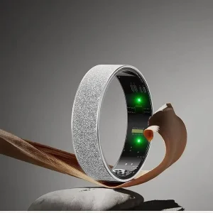 Matte Smart Ring European American Simple Style Couple Heart Rate Blood Oxygen Sleep Pedometer Mood Detector