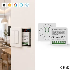 Matter 16A Voice Remote Control Smart Switch Breaker for Commercial Engineering and Distribution