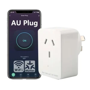 Matter Compatible Smart Socket AU Plug With Power Monitoring Multicolor Indication Bluetooth Alexa Google Home