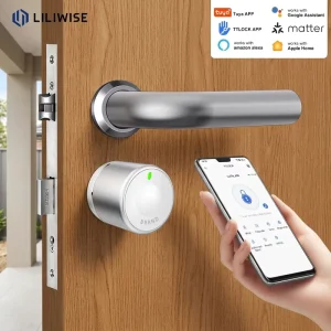 Matter Keyless Smart Key Turner Electronic Lock Door Digital Retrofit Smart Lock Fits EU Profile Cylinder