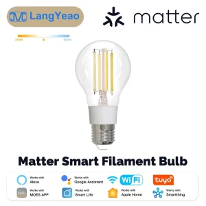 Smart Home Matter LED Filament Light Strip Remote Controller, AC-Powered, Android-Compatible, PC Material, Flip-Cover Design