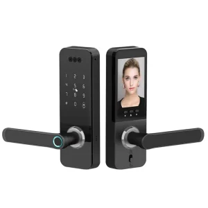 Matter Smart Lock with Face Recognition & Fingerprint Unlock Lithium Battery Wi-Fi Enabled Aluminum Door Compatible