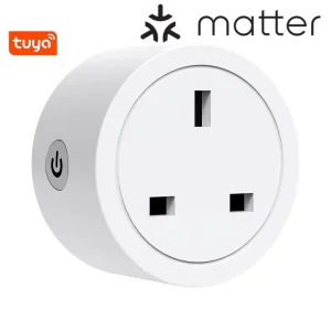 Matter Smart Plug 16A Power UK Standard Plug App Remote Control Homekit Current Home Automation Smart Socket Wi-Fi
