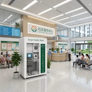 Medical Advanced AI Smart Telemedicine Kiosk & AI-enabled Workstation Touchscreen OEM Customizable Public Use HS-S560