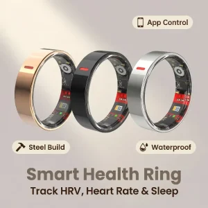 Men Women Health Smart Ring Titanium Material Heart Rate Blood Pressure Monitor Sleep Fitness Tracker Waterproof App Control
