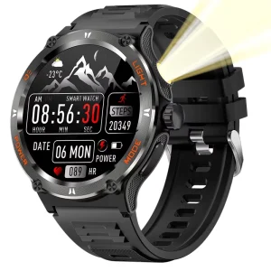 Men’s Smart Watch Compass Sports 3ATM Waterproof Smartwatch Health Monitoring Bluetooth Call 500 Mah Smart Watch
