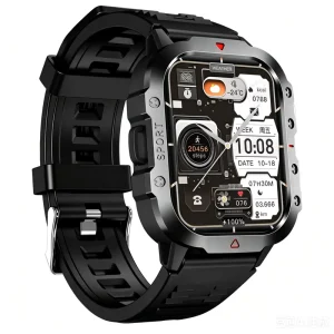 Men’s Smart Watch Rugged Outdoor Fitness Watch with Call Text 7-10 Day Battery 5ATM Waterproof Activity Tracker Heart Rate